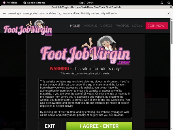 Foot Job Virgin Special Deal