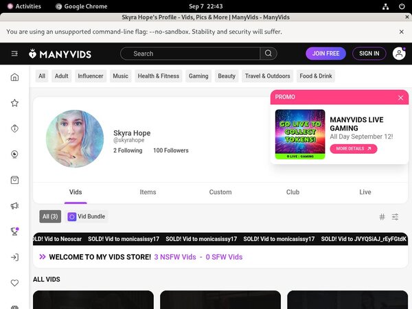 Manyvids.com Free Entry