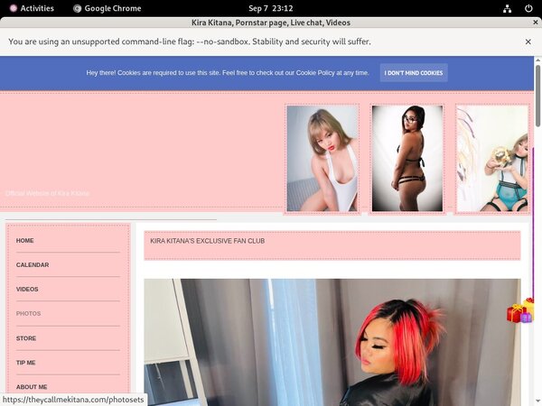 Theycallmekitana.com Sign Up Page