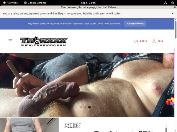 Thorjohnsonxxx.com With European Credit Card